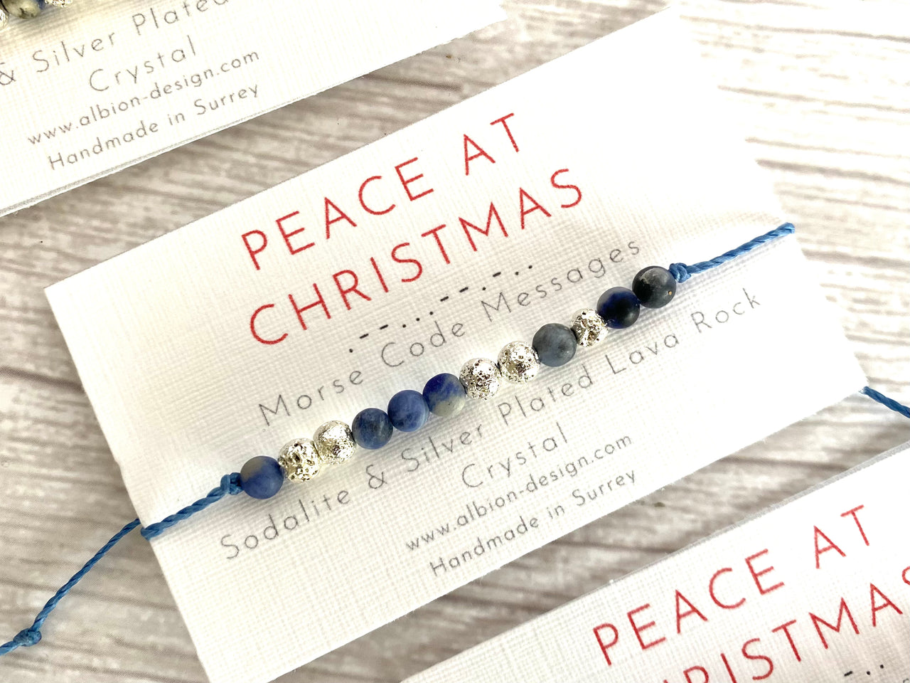 Morse Code Christmas Bracelet